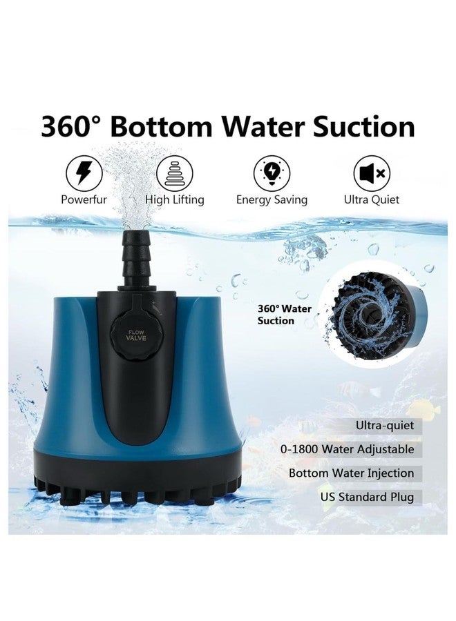 FLOJOY Asian Pumps 120W Submersible Pump with Flow Control, Aquarium Fountain Pump, Ultra Quiet Water Pump for Pool, Fish Tank, Pond, Hydroponics, Ultra-low Water Level with High Lift 12Ft (3000L/hr) 220V - Image 3